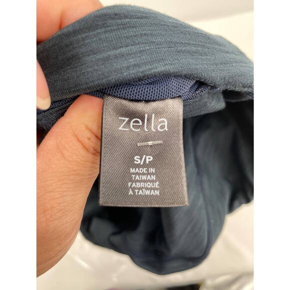 Zella Navy Blue Heathered Mesh Calves Cropped Leg - Picture 11 of 13